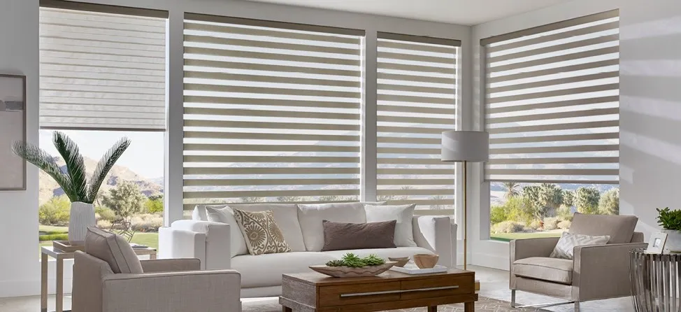 Persianas Double Shade en una sala